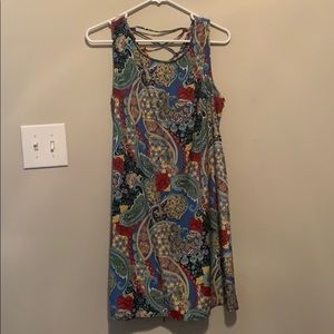 Blue paisley dress